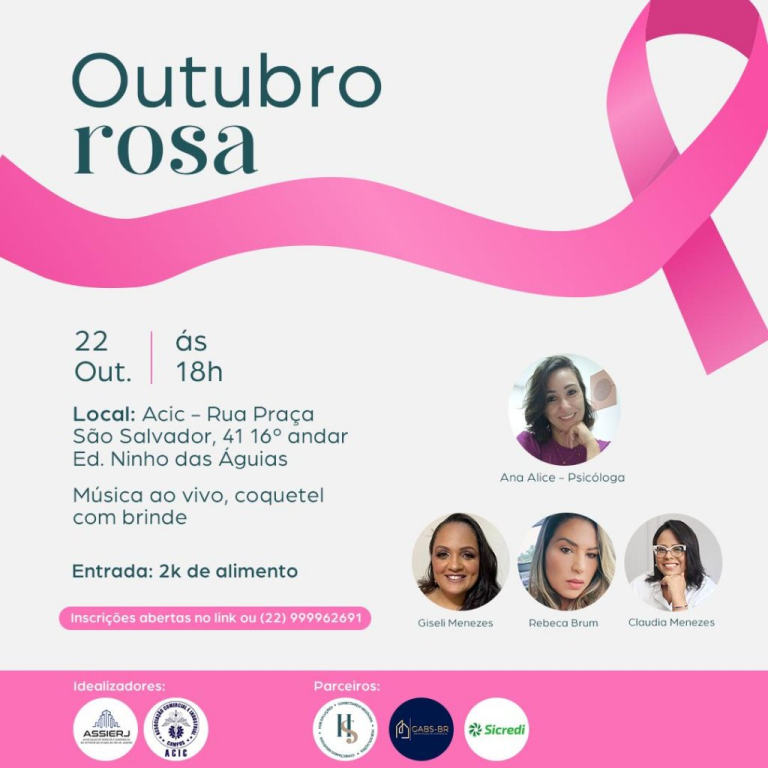 ACIC e ASSIERJ realizam campanha de conscientização do Outubro Rosa